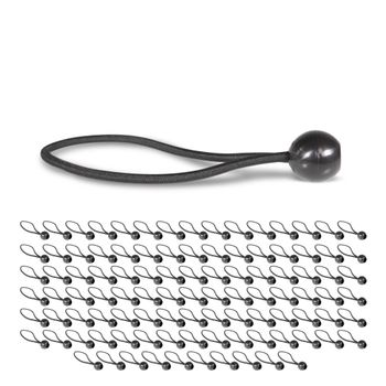6'' Black Ball Bungees (bundle of 100)