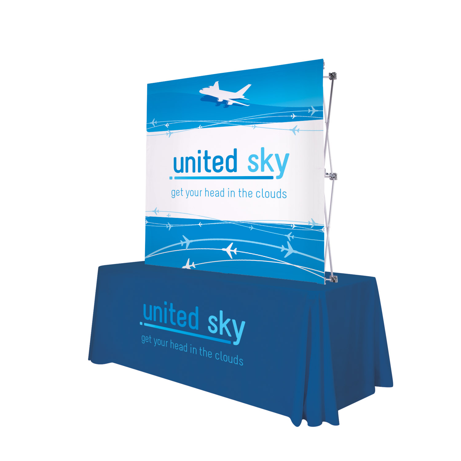 Straight pop up Tabletop Display 1