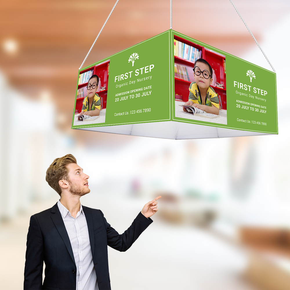 8’ Square EuroFit Hanging Banner Kit