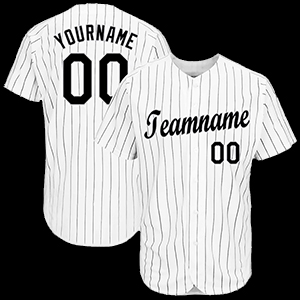 Button Down Pin Stripe Baseball Jersey (Full Dye Sublimation)