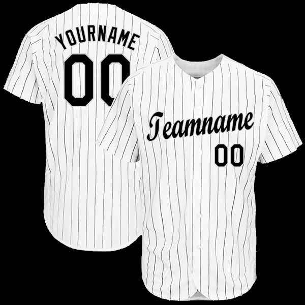 Button Down Pin Stripe Baseball Jersey (Full Dye Sublimation)