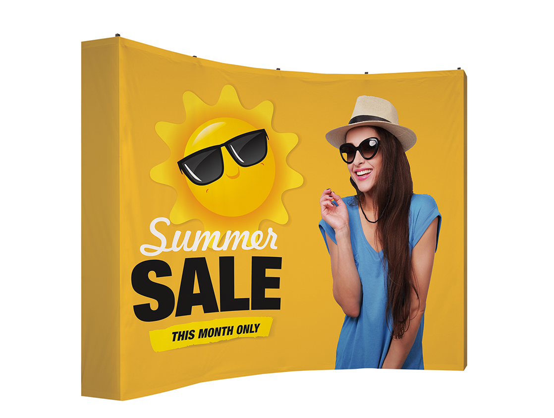 Curved Splash Floor Display Wrap 2