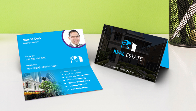 Fold Over Business Cards