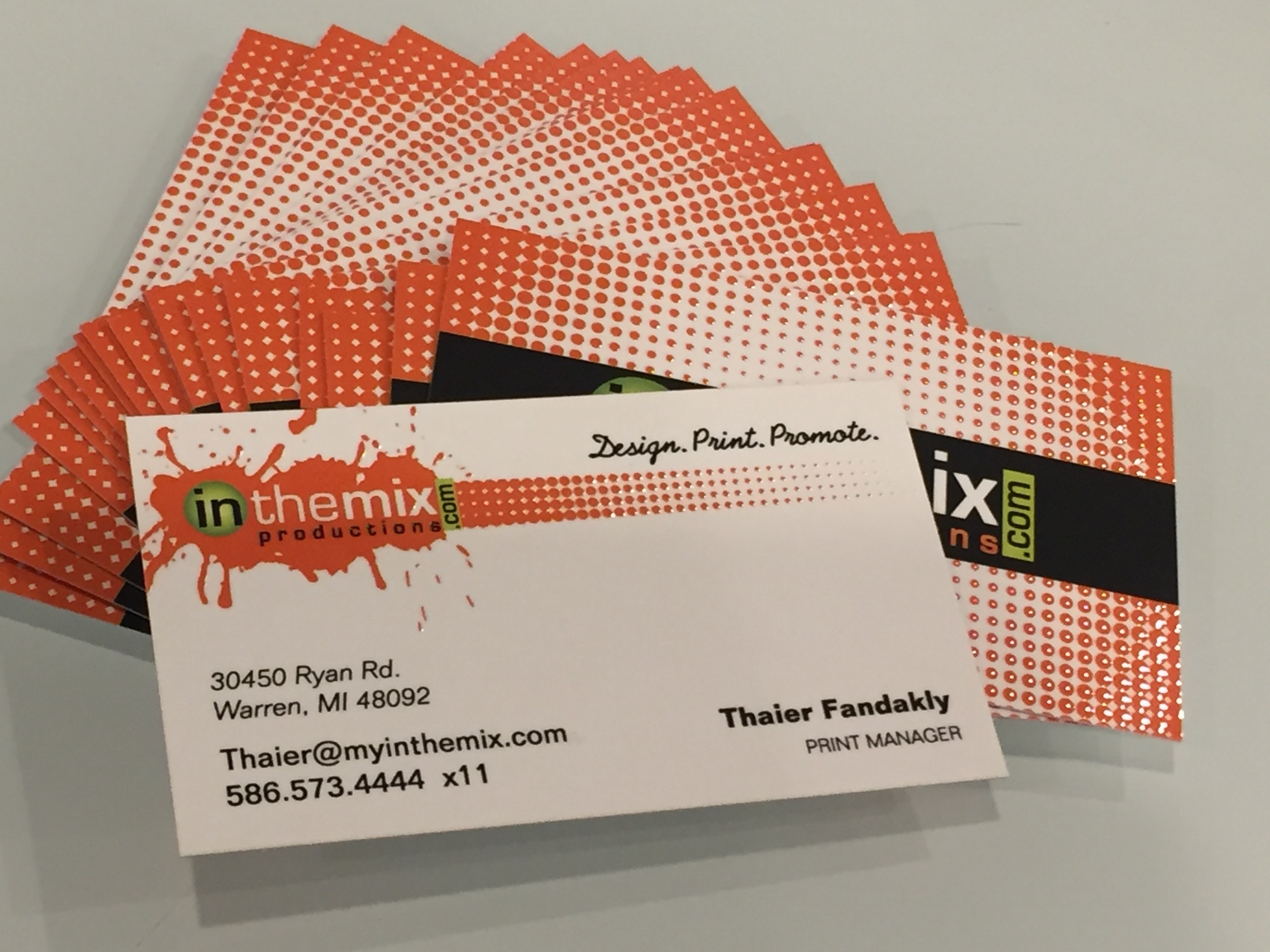 16PT Raised Spot UV Suede Business Cards 4