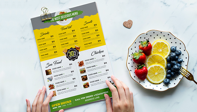 Laminated Lamination Restaurant Menus