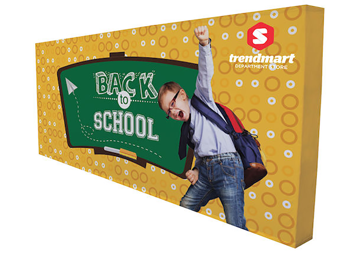 20’ Straight Splash Floor Display Wrap 1