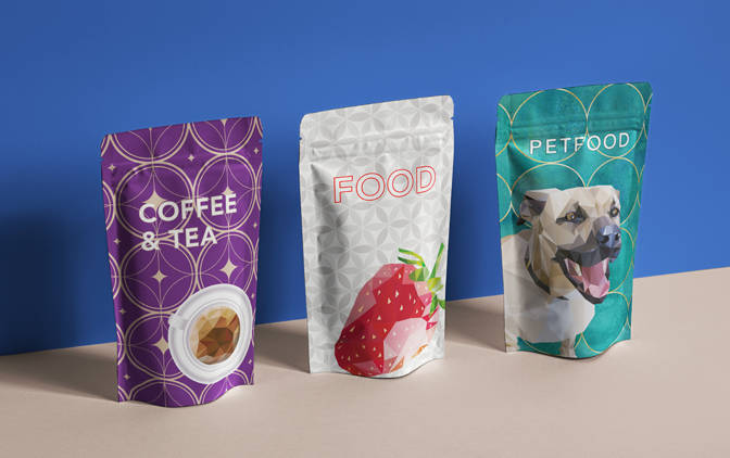 Custom printed Stand Up Mylar Pouches bags